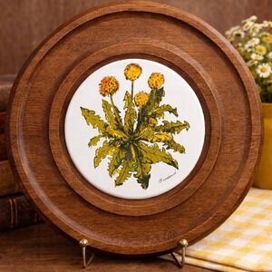 Goodwood MCM 1970s Trivet Dandelion Display Vintage 12" Retro Kitsch Kitchen
